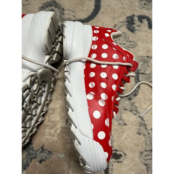 Fila Disrupter 2 Womens Red & White Polka Dot Chunky Sneakers EU 39 / US 8 Read - Picture 13 of 14
